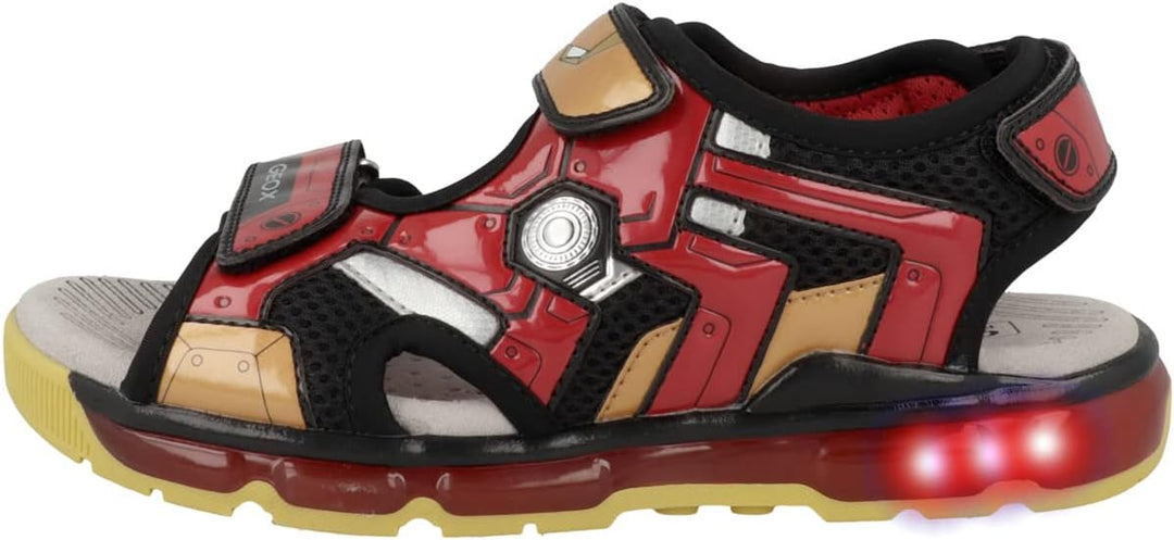 Geox Jungen J Android Boy Sandal 31 EU Black Red, 31 EU Black Red