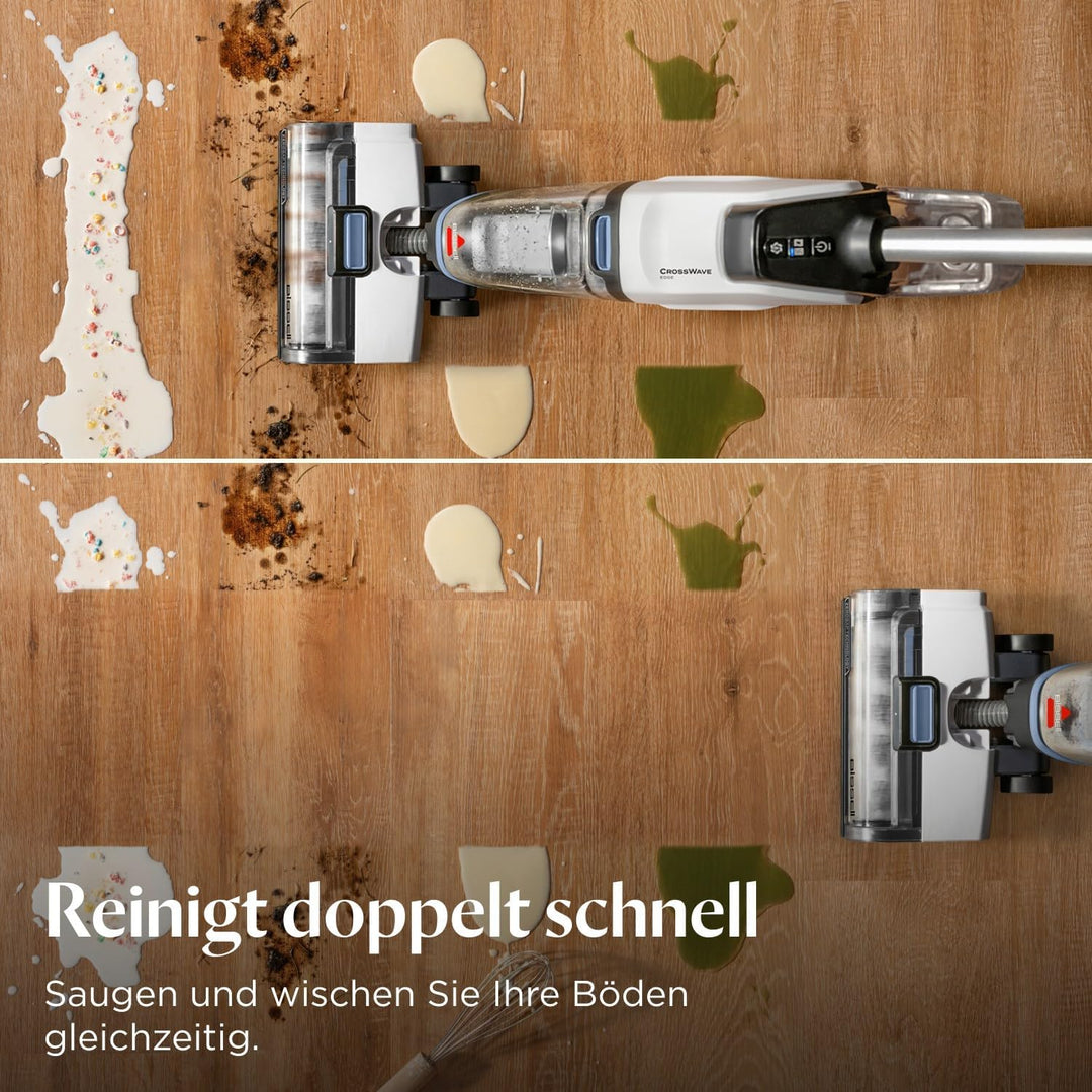 BISSELL CrossWave Edge, Staubsauger mit Wischfunktion, leistungsstarke Reinigung von Verschmutzungen