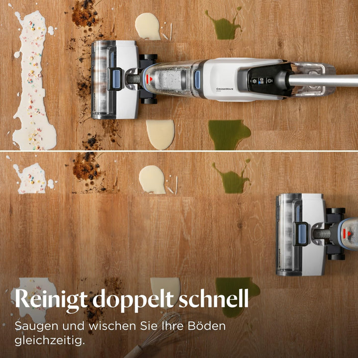 BISSELL CrossWave Edge, Staubsauger mit Wischfunktion, leistungsstarke Reinigung von Verschmutzungen