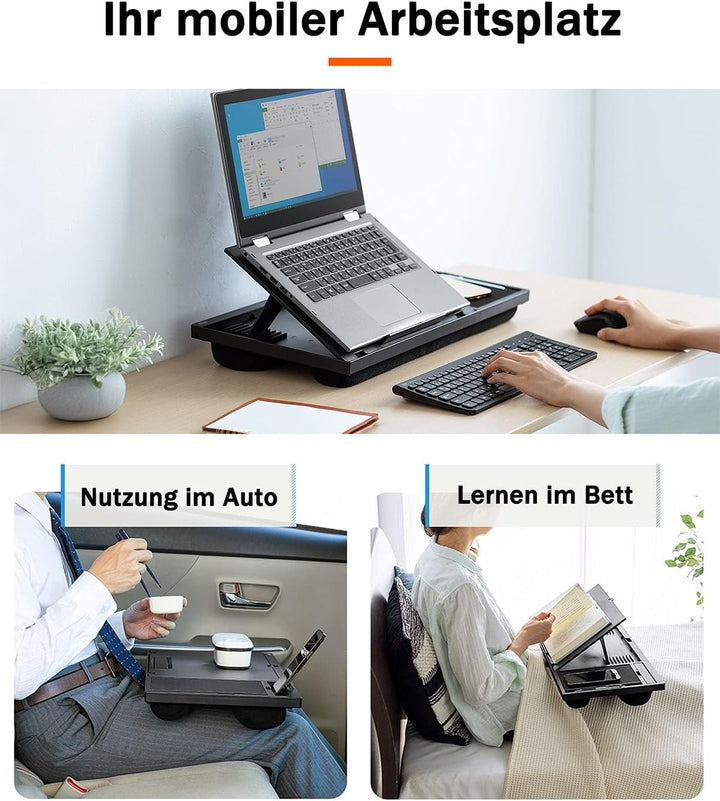 Ecognomic Laptopkissen Knietablett, Laptop Unterlage Schoss für Bett & Sofa, Value Packed mit einem