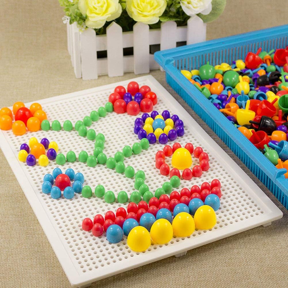 ITODA Steckspielzeug Mosaik Steckspiel Pädagogisches Kinderspielzeug Kreatives Spielzeug Jungen Mädc