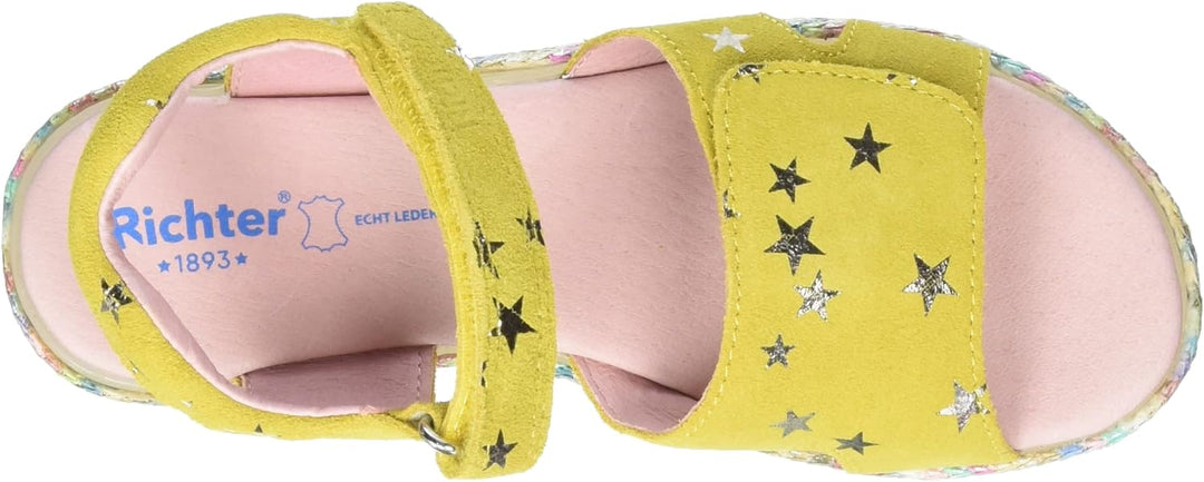 Richter Kinderschuhe Mädchen Halbschuhe Klett Sandale Rosa Freizeit 29 EU Sohle Silver, 29 EU Sohle