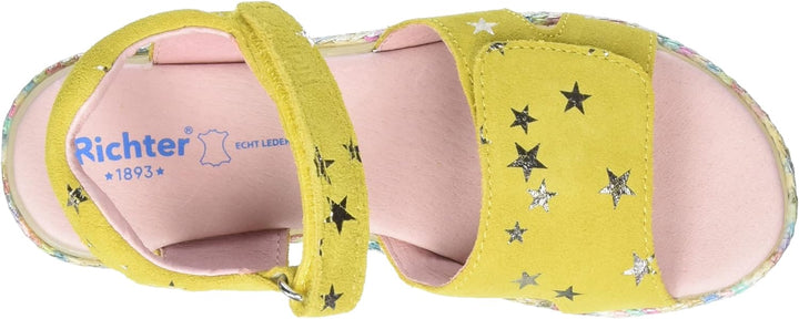 Richter Kinderschuhe Mädchen Halbschuhe Klett Sandale Rosa Freizeit 29 EU Sohle Silver, 29 EU Sohle