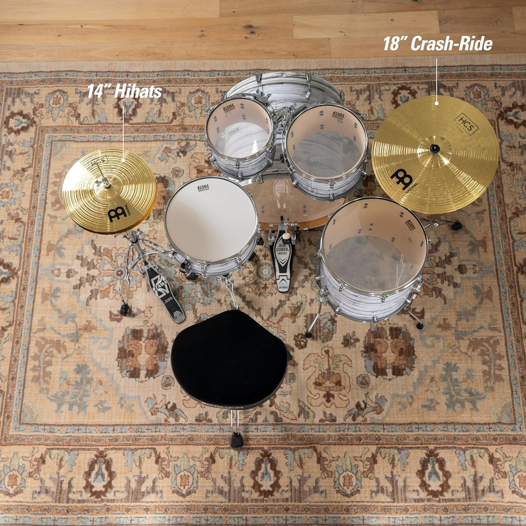 Meinl Cymbals HCS Basic Schlagzeug Becken Set (Video) Box Pack mit 14 Zoll Hihat, 18 Crash Ride (35,