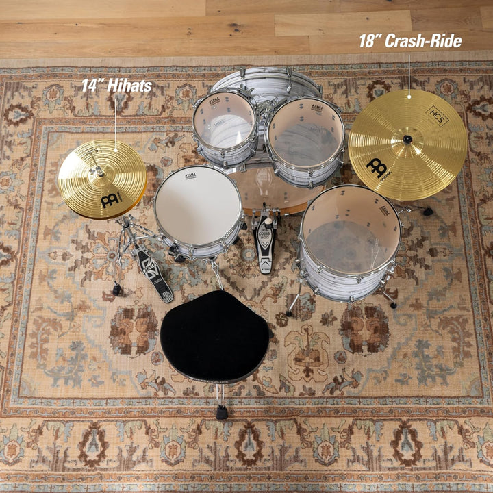 Meinl Cymbals HCS Basic Schlagzeug Becken Set (Video) Box Pack mit 14 Zoll Hihat, 18 Crash Ride (35,