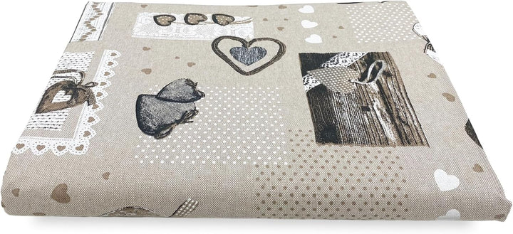 tex family Grosser Schal Überwurf Tagesdecke Sofa-Stoff Miros Stechpalme beige - 1 Piazza Cm. 170x28