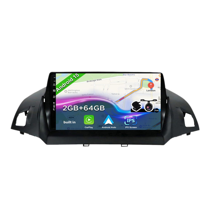 Android 15 Autoradio für Ford Kuga Escape C-max 2013-2017 - Rückfahrkamera KOSTENLOS - 2G+64G - IPS