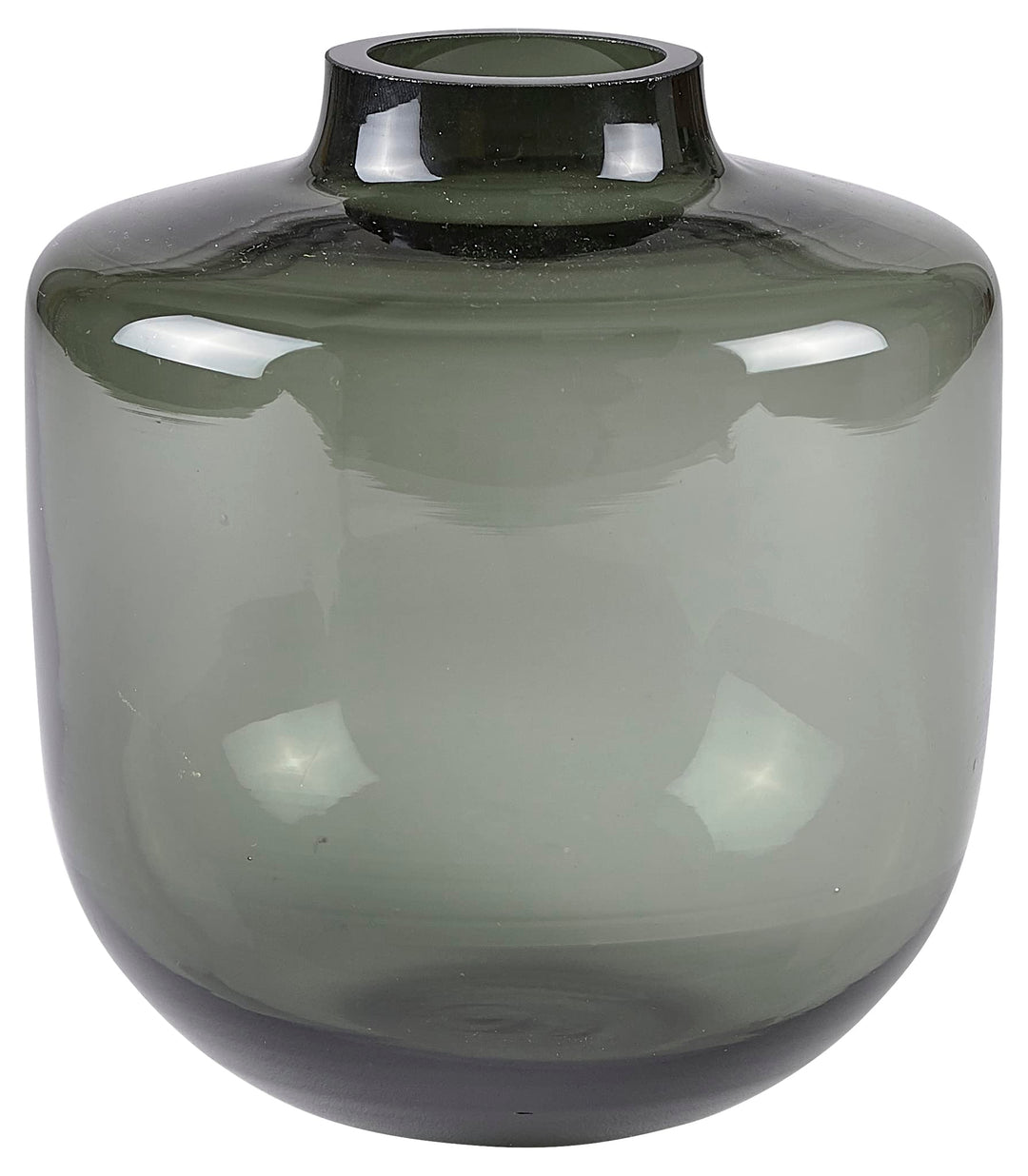 Villa Collection Daun Vase Dia. 15 x 16 cm Grau Glas 16,5 cm - dia. 15 cm Grau, 16,5 cm - dia. 15 cm