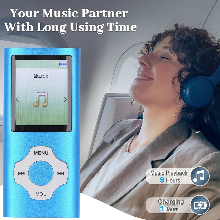 1,8 Zoll Farbbildschirm MP3 MP4 Player, Verlustfreier HiFi Sound, Unterstützt 128 GB TF Karte, Sprac
