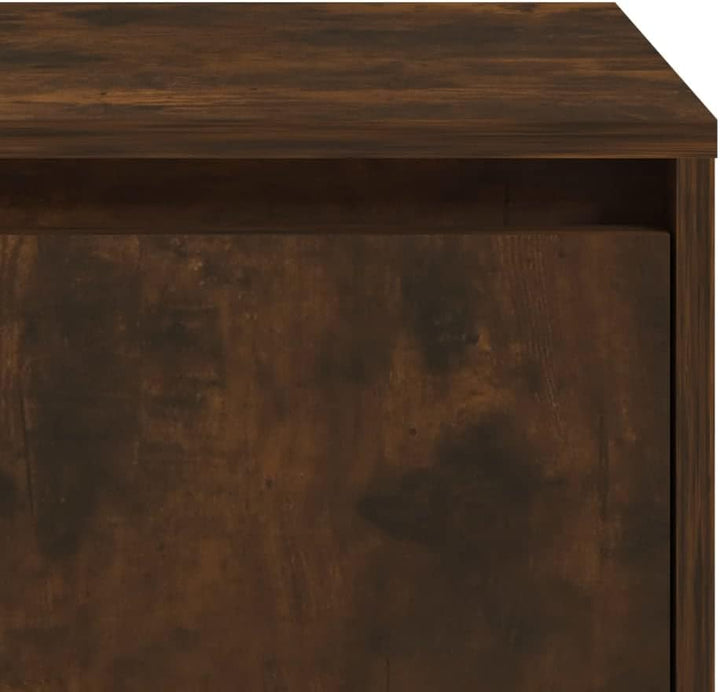 FIRBNUS Bedside Table Nachtkonsole Beistelltisch mit Stauraum Night Stand Nachttisch Räuchereiche 45
