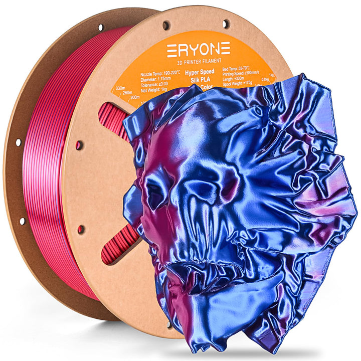 ERYONE High Speed Filament Silk Dual Color 1.75mm +/- 0.03mm, 3D Printing PLA Pro Filament Fit Most