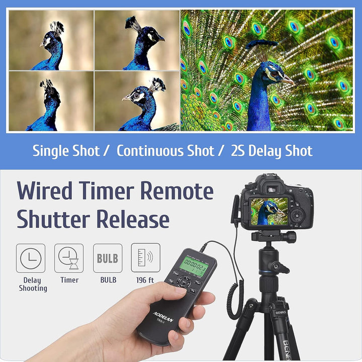 AODELAN Fernauslöser Kompatibel Mit Sony, Timer Remote Control Kabelfernauslöser Für Sony A900 A850