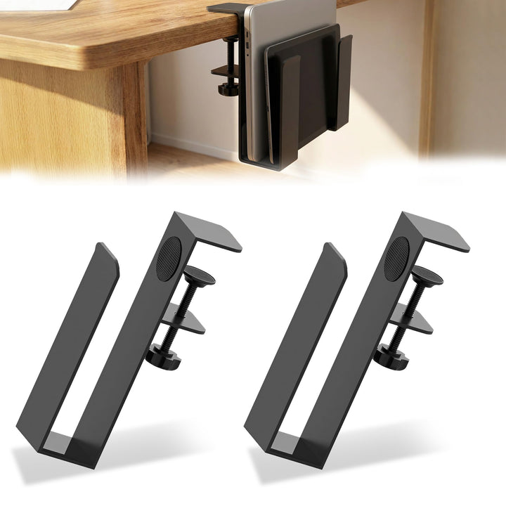 2 Stück Aufhängbarer Laptop Organizer: Verstellbare SchreibtischseiteLaptop-Halterung für Tablet Dok