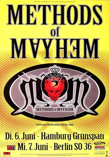 Methods of Mayhem - Live In Concert, Hamburg 2005 » Konzertplakat/Premium Poster | Live Konzert Vera