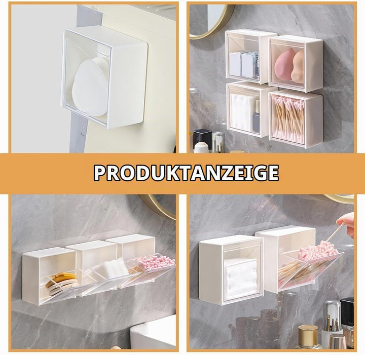 Alipis Wandorganisator Kosmetik Aufbewahrungsbox Mit Staubschutz 3 Fächer 3.35X3.35X1.77 Zoll Wandmo