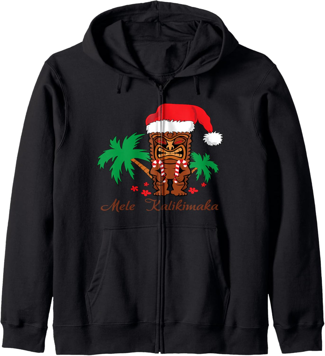 Mele Kalikimaka Frohe Weihnachten Hawaiian Tiki Kapuzenjacke