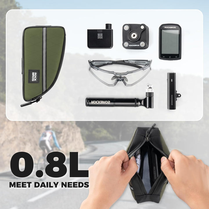 ROCKBROS Fahrrad Oberrohrtasche Rahmentasche Leicht für Klapprad Falträder, 0,8L Fahrrad Vorderrohr