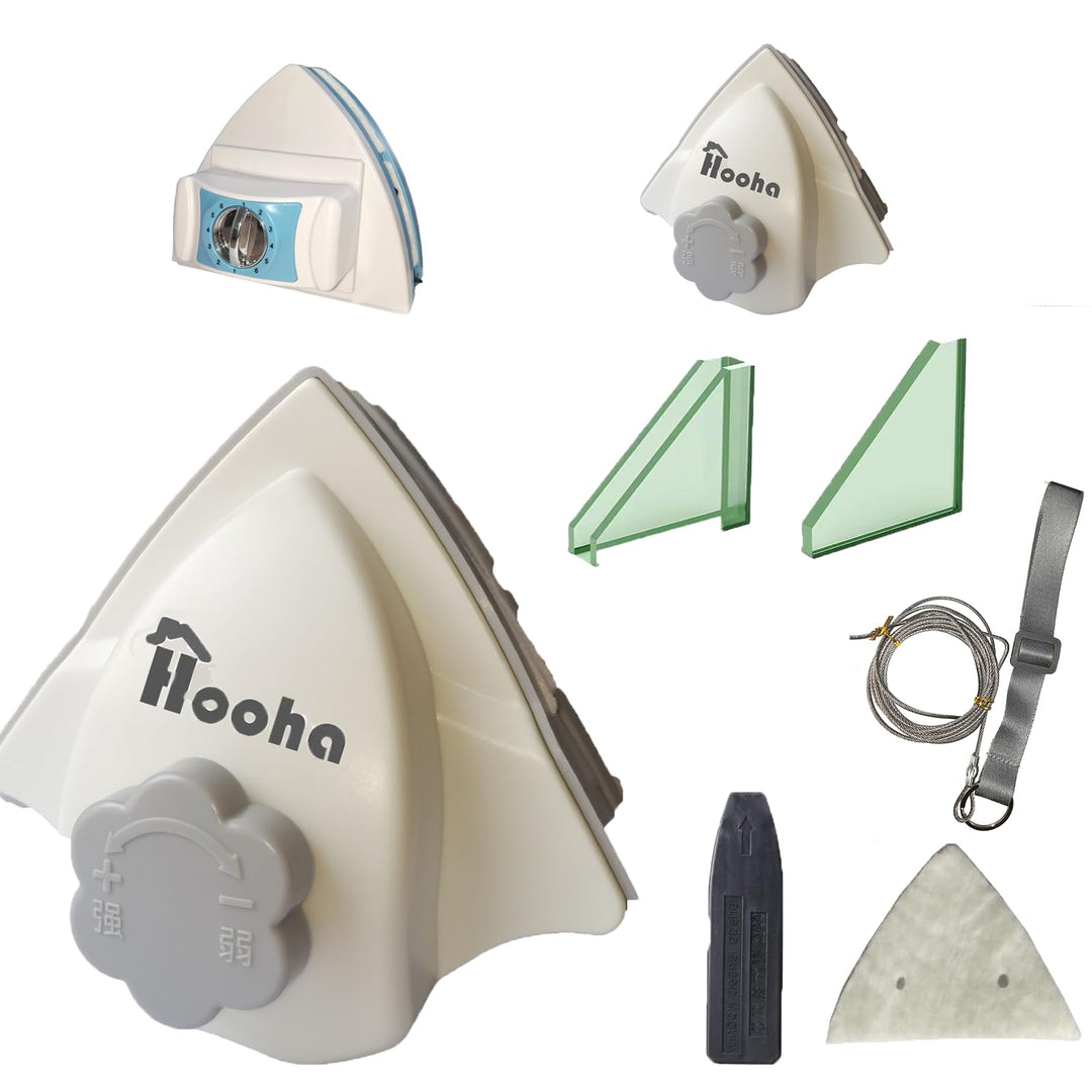 Hooha Fensterputzer Magnetisch Für Einfach Und Doppelt Verglaste Fenster 3-26mm, 5 Gang Einstellbar,