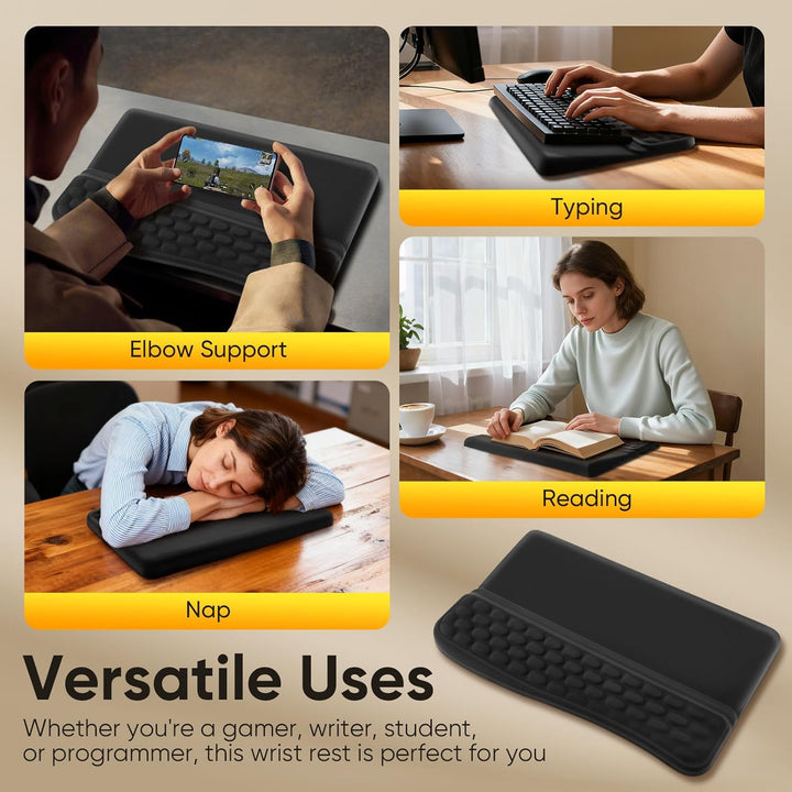 Handballenauflage Tastatur,Handstütze Tastatur Handauflage Ergonomisch,Memory-Schaum Rutschfest Tast