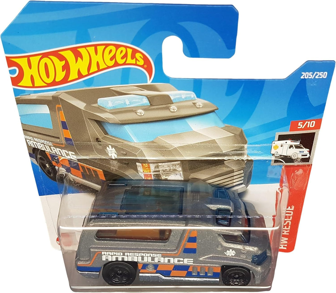 Hot Wheels - HW Rapid Response - HW Rescue 5/10 - HCX79 - Short Card - Ambulance - Mattel 2022