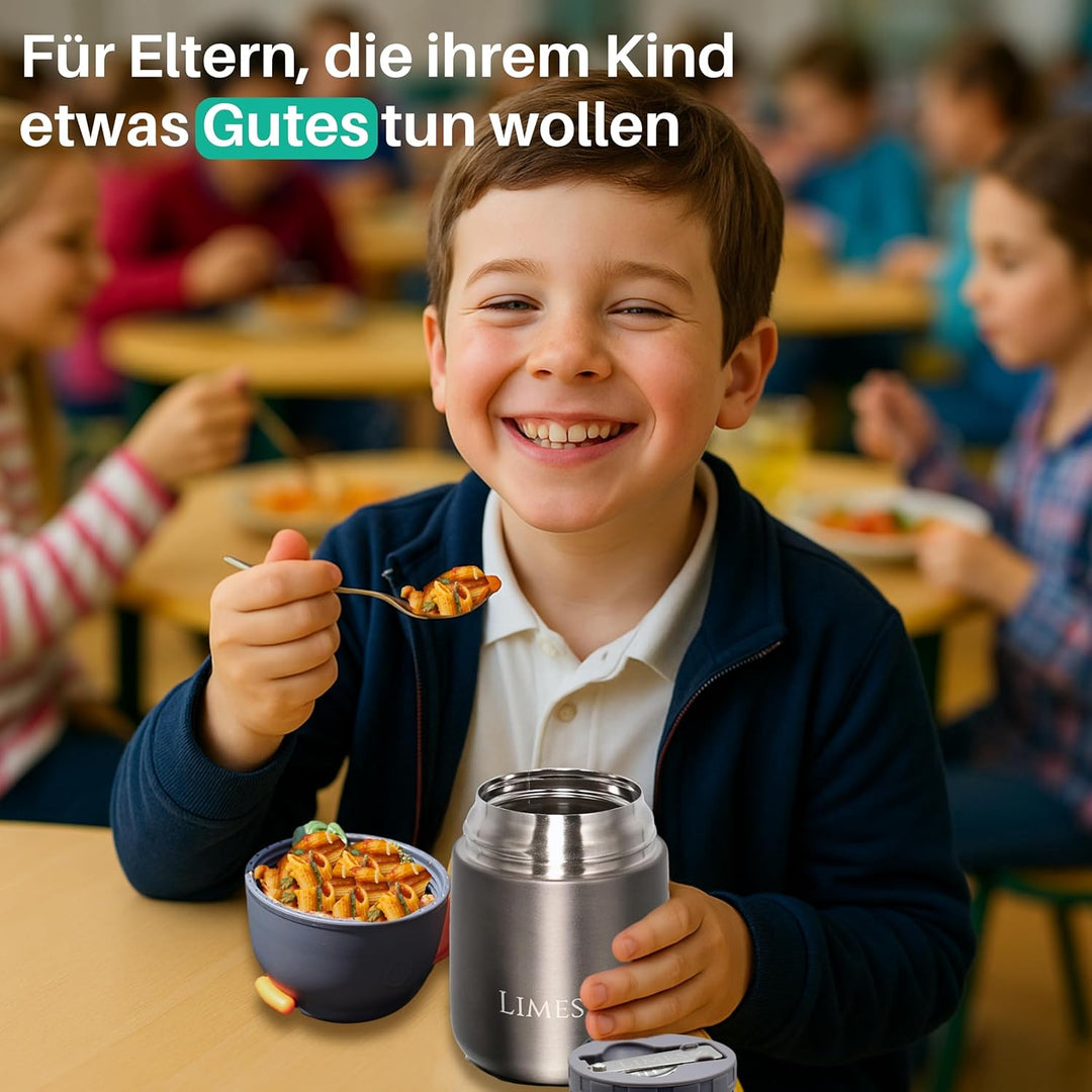 Thermobehälter für Essen - 500ml - Warmhaltebehälter für Speisen - Thermo Lunchbox Edelstahl - Essen