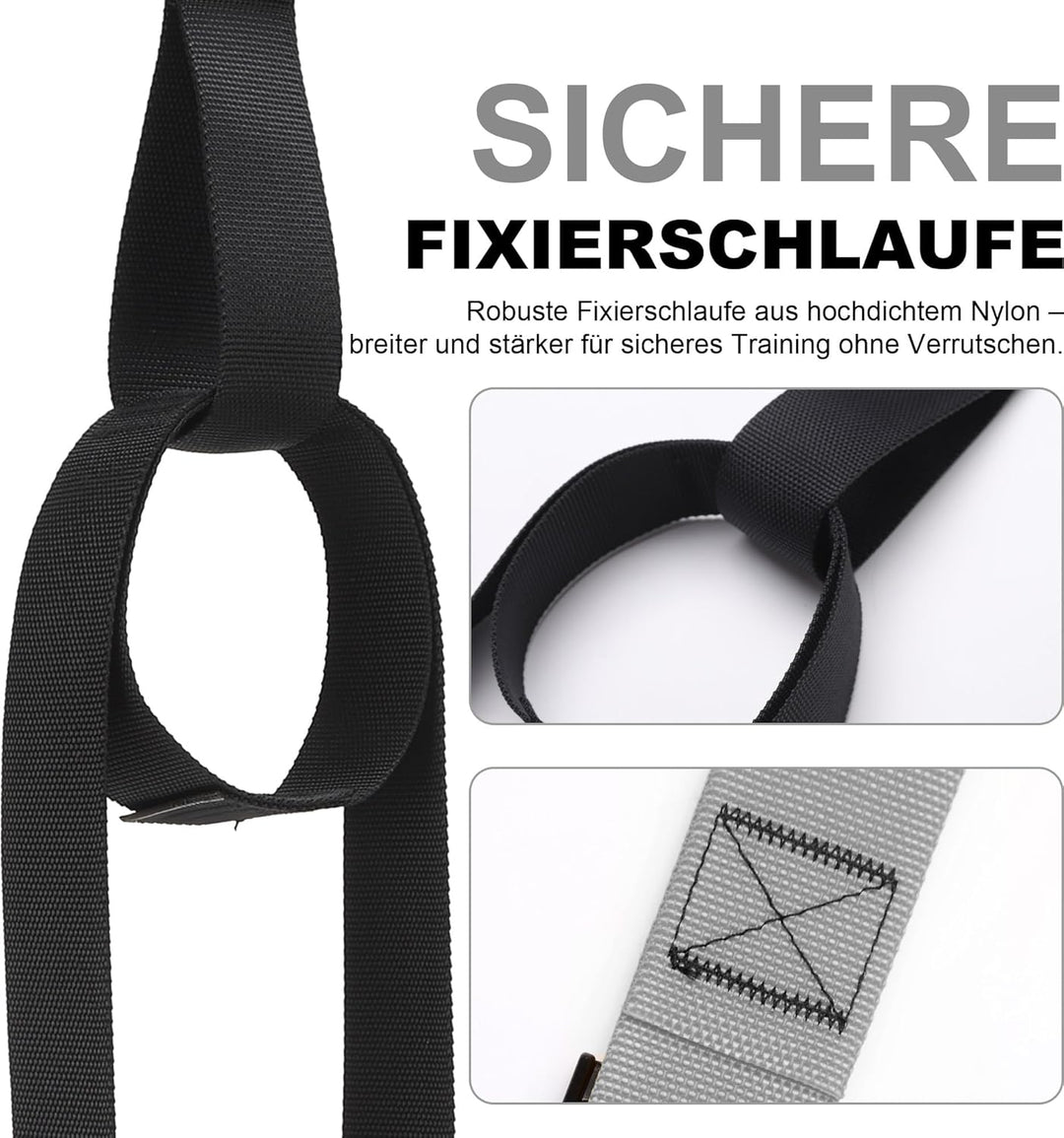 Schlingentrainer für Zuhause, Sling Trainer Set für Ganzkörpertraining mit Türanker, Verstellbaren T
