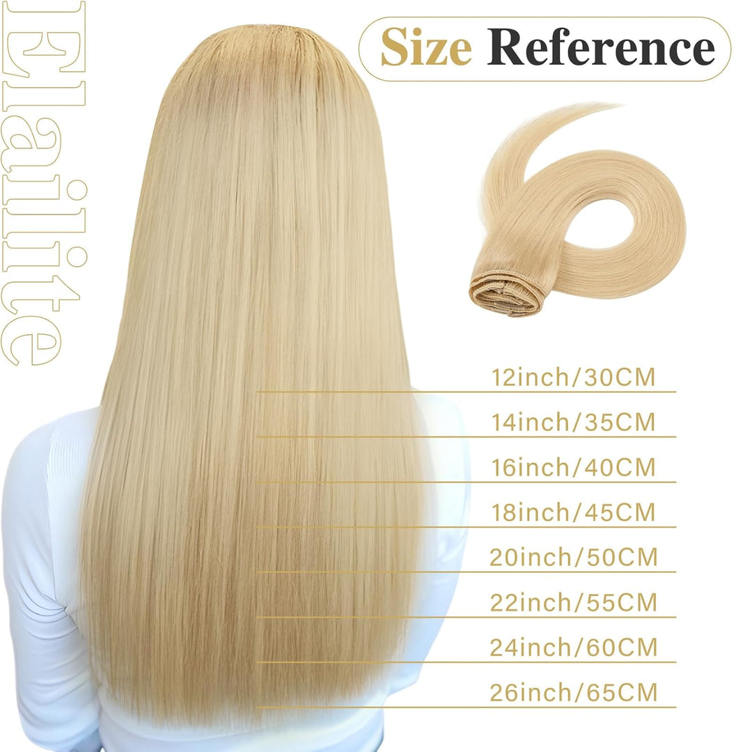 Elailite Clip in Extensions Echthaar Haarverlängerung Haarteile 8 Teilig 18 Clips für Frauen Voller