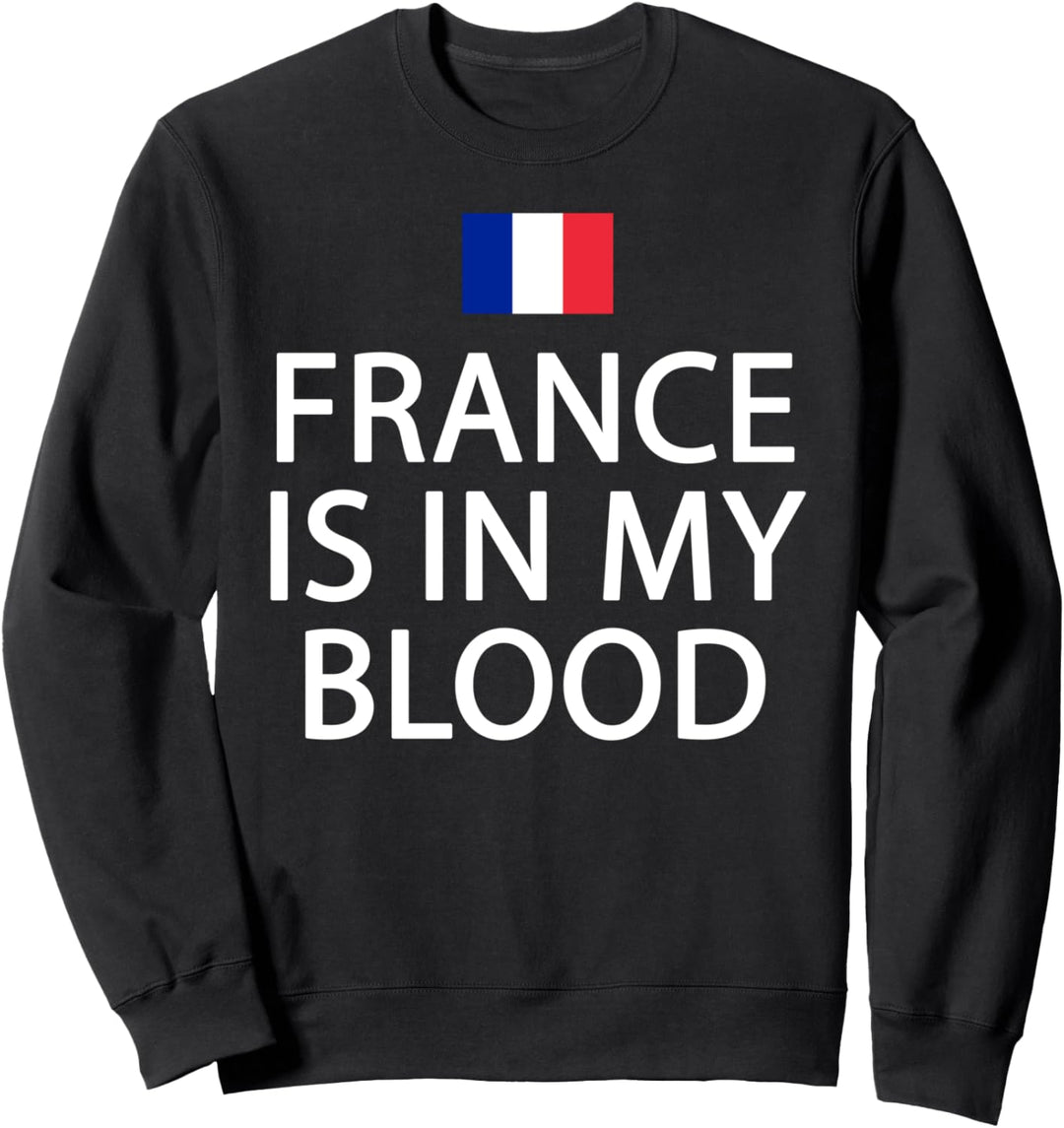 Französische Flagge - Lustiges Paris Frankreich Sweatshirt