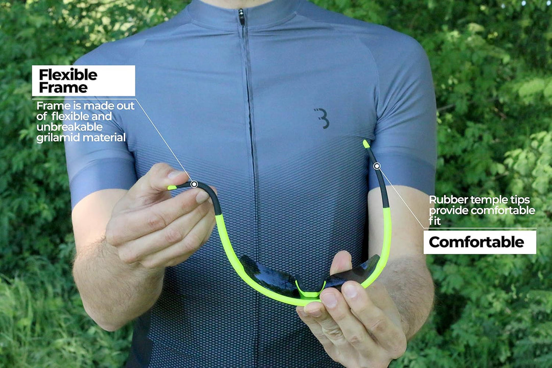 BBB Cycling Fahrradbrille Avenger | Herren und Damen Sportbrille Sonnenbrille Radsport | mit Wechsel