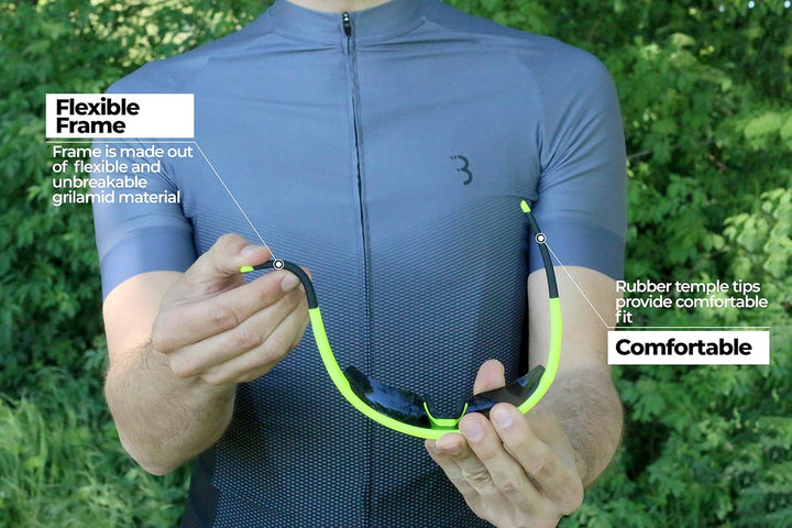 BBB Cycling Fahrradbrille Avenger | Herren und Damen Sportbrille Sonnenbrille Radsport | mit Wechsel
