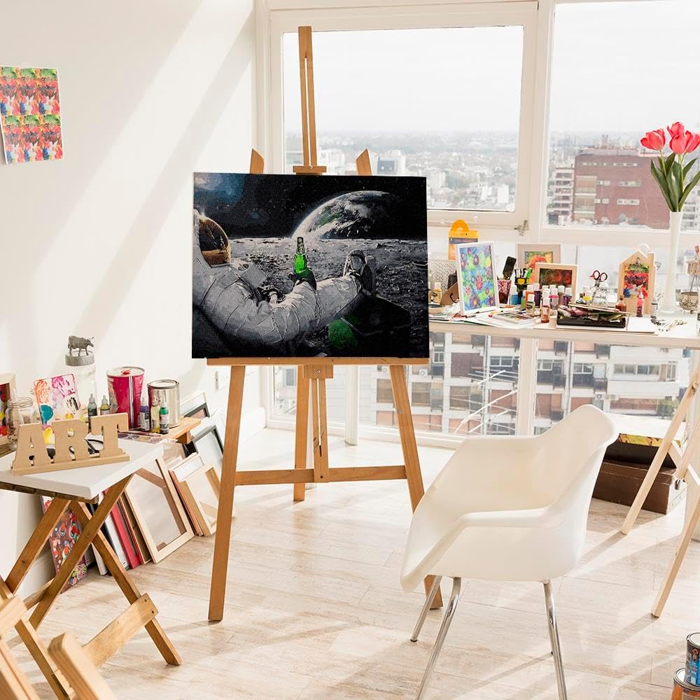 Artnapi Malen nach Zahlen Erwachsene mit Rahmen | DIY Handgemalt | Ruhe im Weltraum | Kit für Anfäng