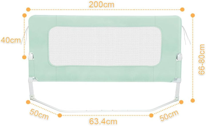 Kedia 1pcs-Klappbarer Baby Bettgitter, Bettschutzgitter für Kinder Rausfallschutz Bett, Rausfallschu
