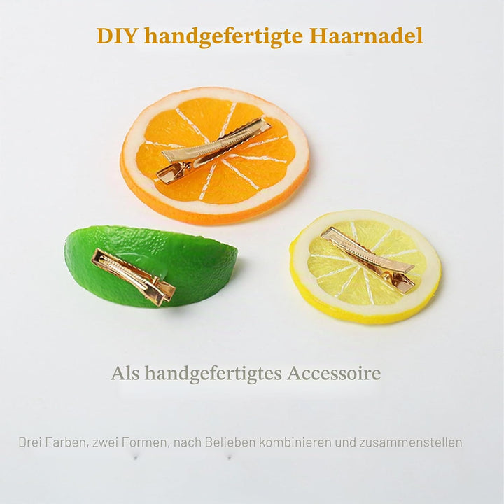 Xusxes 37 Stück Orangenscheiben Plastik, Künstliche Zitronenscheiben, Limetten Deko, Limetten Plasti