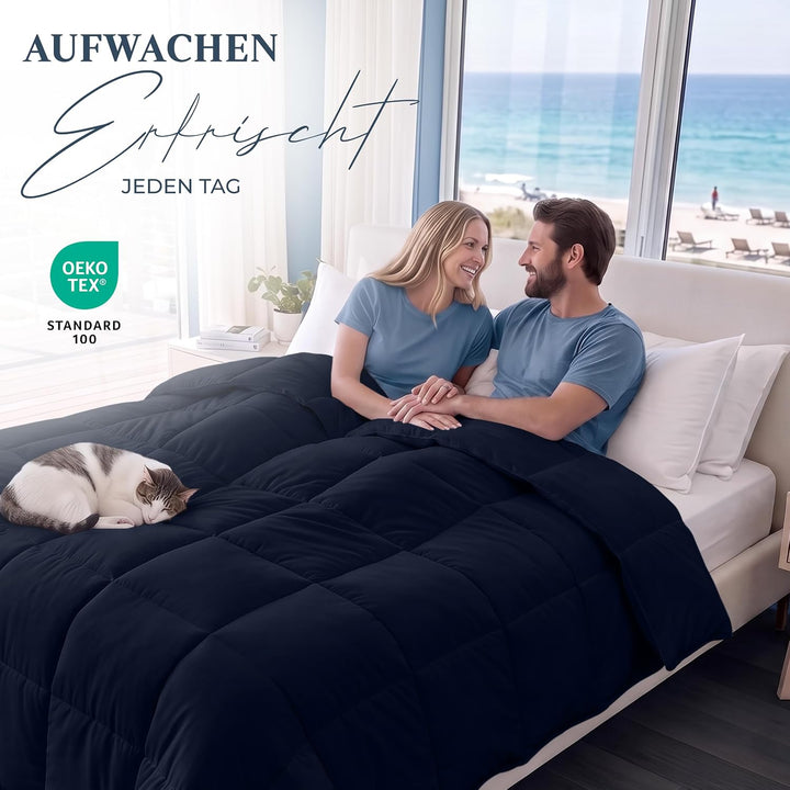 Utopia Bedding Bettdecke 220 x 240 cm, leichte Bettdecke mit Polyesterfüllung für 4 Jahreszeiten, Mi