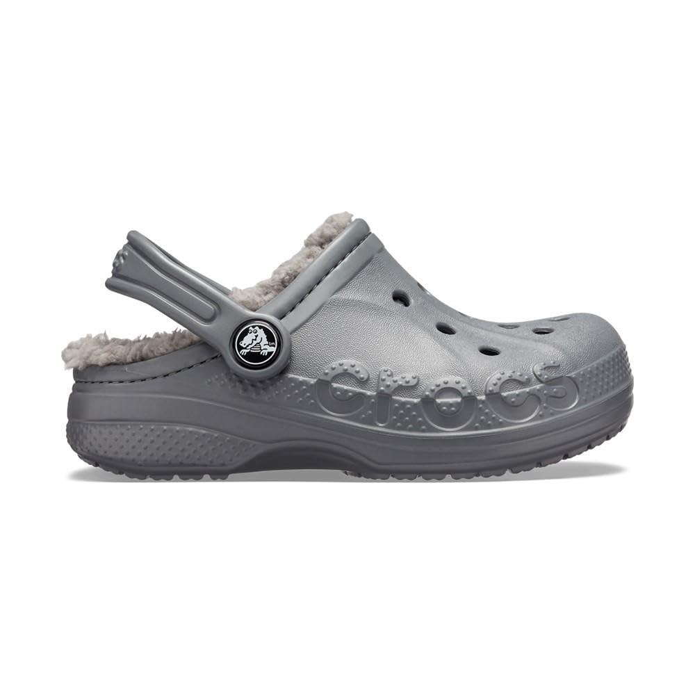 Crocs Unisex Kinder Baya Lined T Clogs 22/23 EU Charcoal, 22/23 EU Charcoal