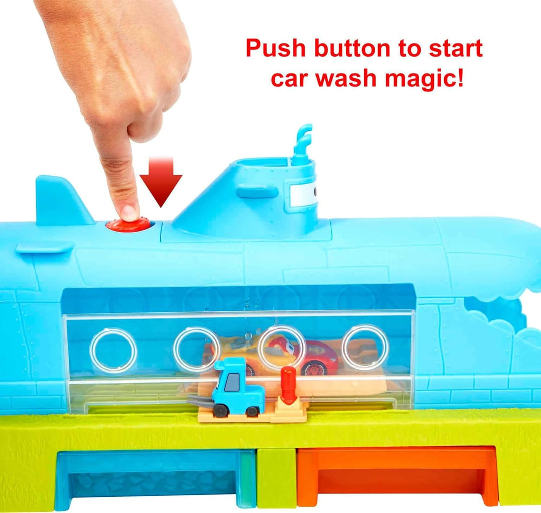 Disney Pixar Cars HGV70 - U-Boot-Autowaschanlagen-Spielset mit Lightning McQueen Spielzeugauto mit F