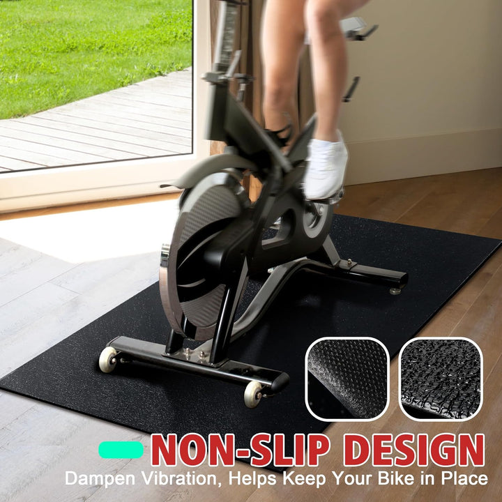 Bodenschutzmatte Laufband | 6 mm, 152 x 76 cm Bodenmatte für Sportgeräte, Fitnessgeräte, Schalldämme