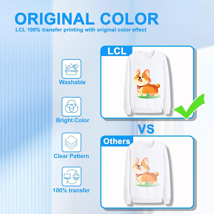 LCL DTF-Pulver Transfer Powder weiss 500g/17.6oz Digitales Transferklebepulver für alle Stoffe DTF-D