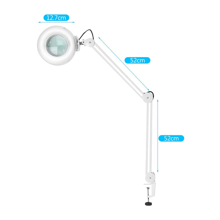 8X Kaltlicht Lupenleuchte Arbeitsplatzlampe Kosmetiklampe Tisch-Lupenlampe Arbeitsleuchte Lupe Vergr