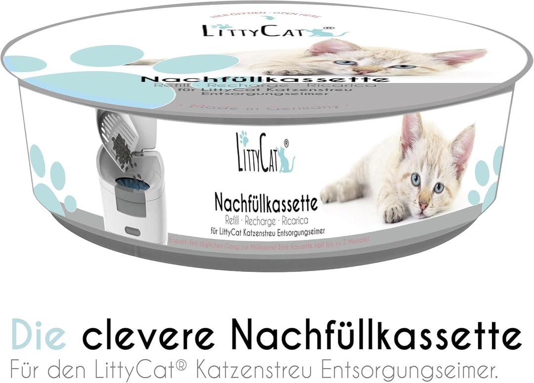 Littycat Nachfüllkassetten für Littycat Katzenstreuentsorgungseimer - 3er Pack