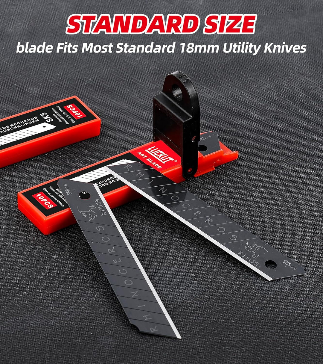 Cutterklingen, 18 mm, SK5, Ersatzklingen für Cutter, 100 Stück
