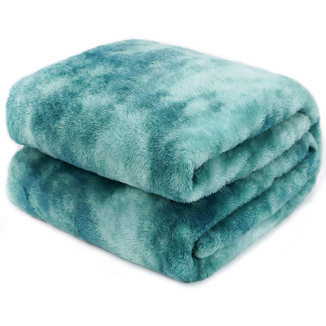 Fleece-Überwurfdecke, gemütlich, weich, leicht, Überwurfdecke, warm, plüschig, blau, Herbstdecken un