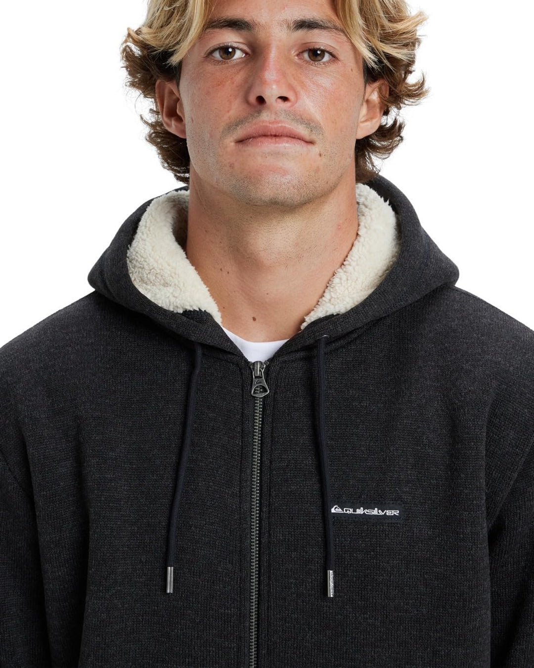 Quiksilver Herren Keller Sherpa Sweatshirt, XXL Black Heather