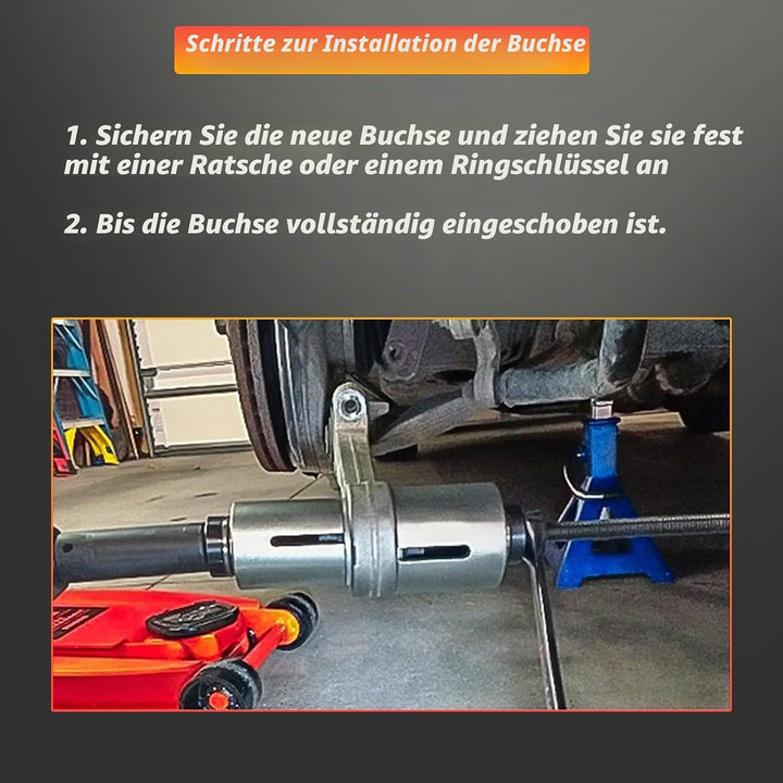 28tlg Silentlager Abzieher Werkzeug Satz Universeller Montage u.Demontage von Lagern am KFZ Gummibuc