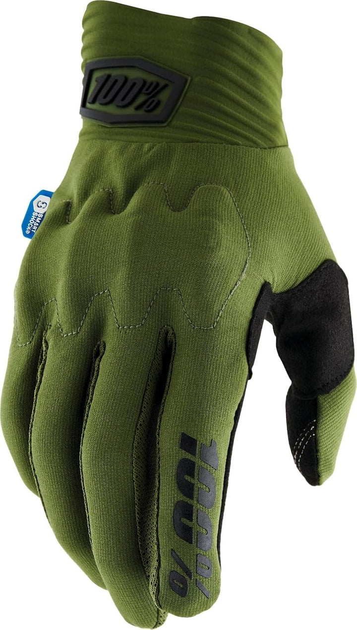 100% Unisex – Erwachsene, Cognito SMART Shock Motocross Gloves, Schwarz, S
