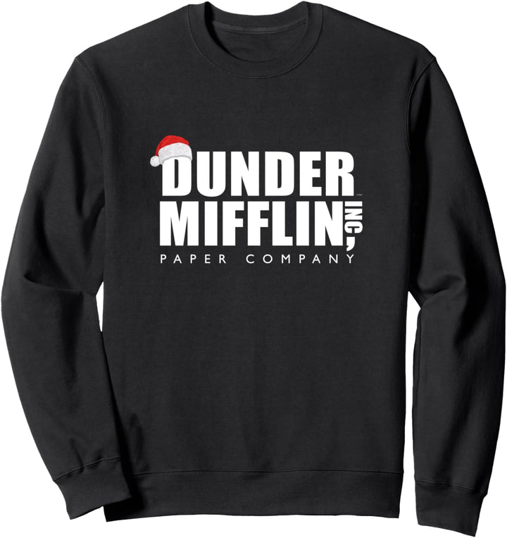 The Office Dunder Mifflin Logo w Santa Hat Sweatshirt