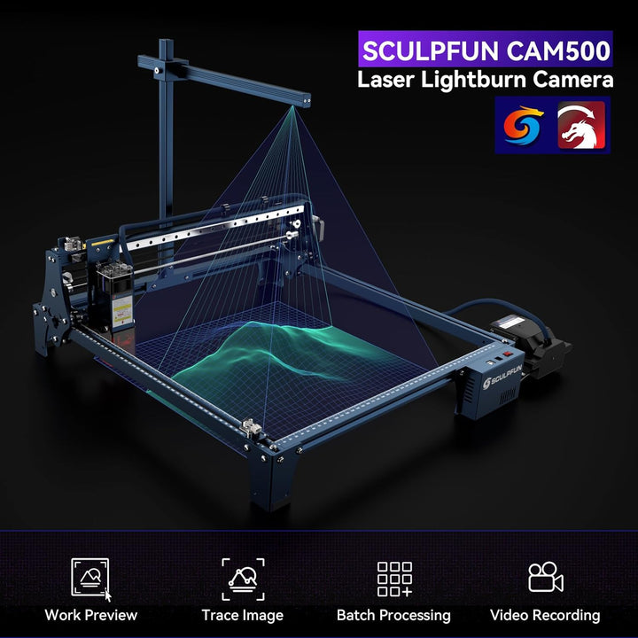 SCULPFUN CAM500 Lightburn Kamera für Lasergravierer, Zeitraffer kamera, Präzision spositionierungs b