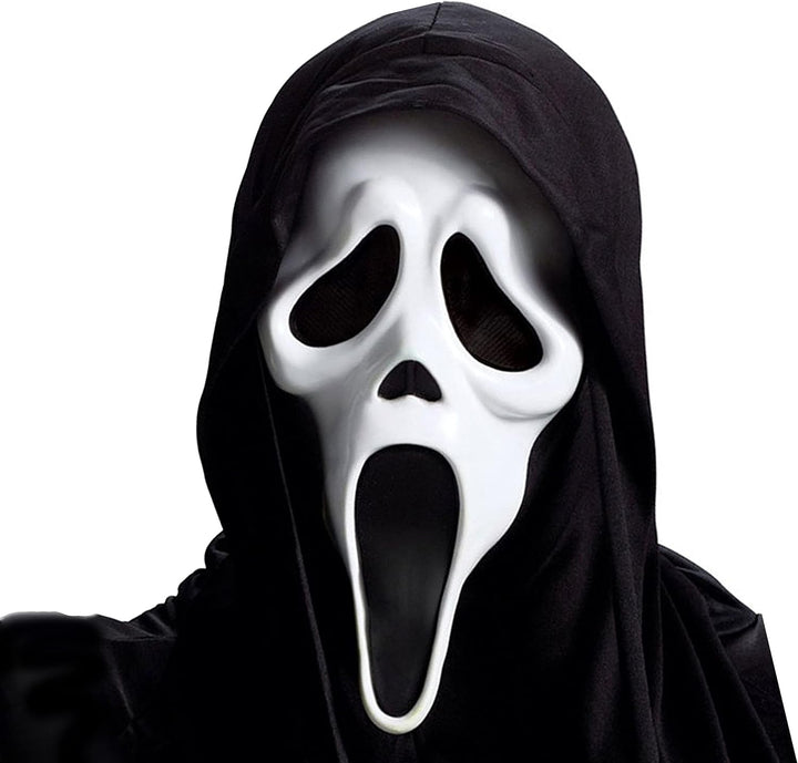 Fun World Scream Ghost Face Kostüm für Erwachsene, Schwarz, Einheitsgrösse, Schwarz, Einheitsgre