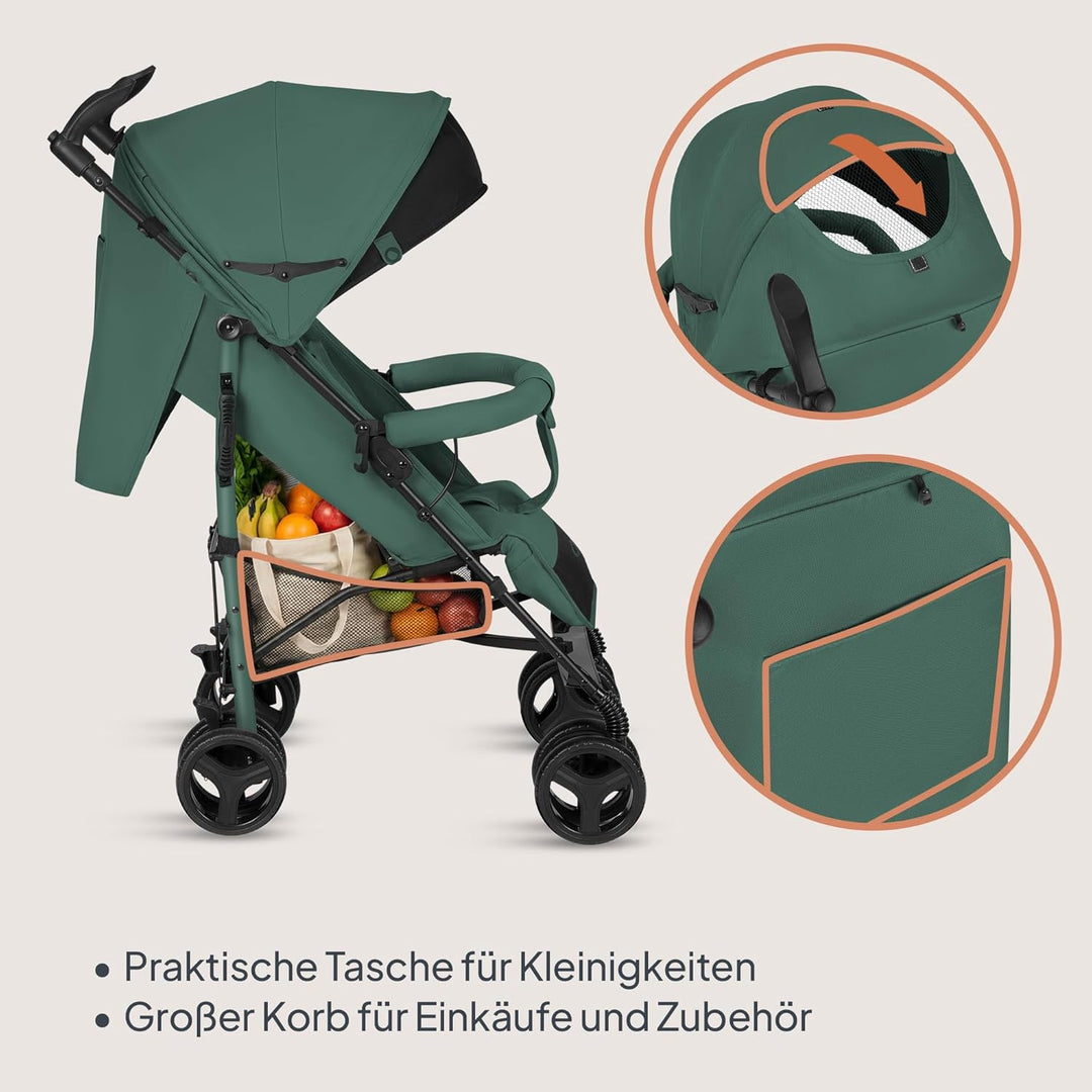 Lionelo Irma Buggy Kinderwagen ab 6 Monate, leicht 7 kg, Liegeposition, faltbar mit Einhand-Faltsyst