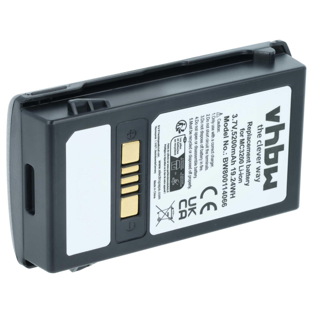 vhbw Akku Ersatz für Motorola BTRY-MC32-01-01 für Barcodescanner POS (5200mAh, 3,7V, Li-Ion)